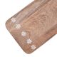 Wooden Chopping Board with Handle and Floral Border